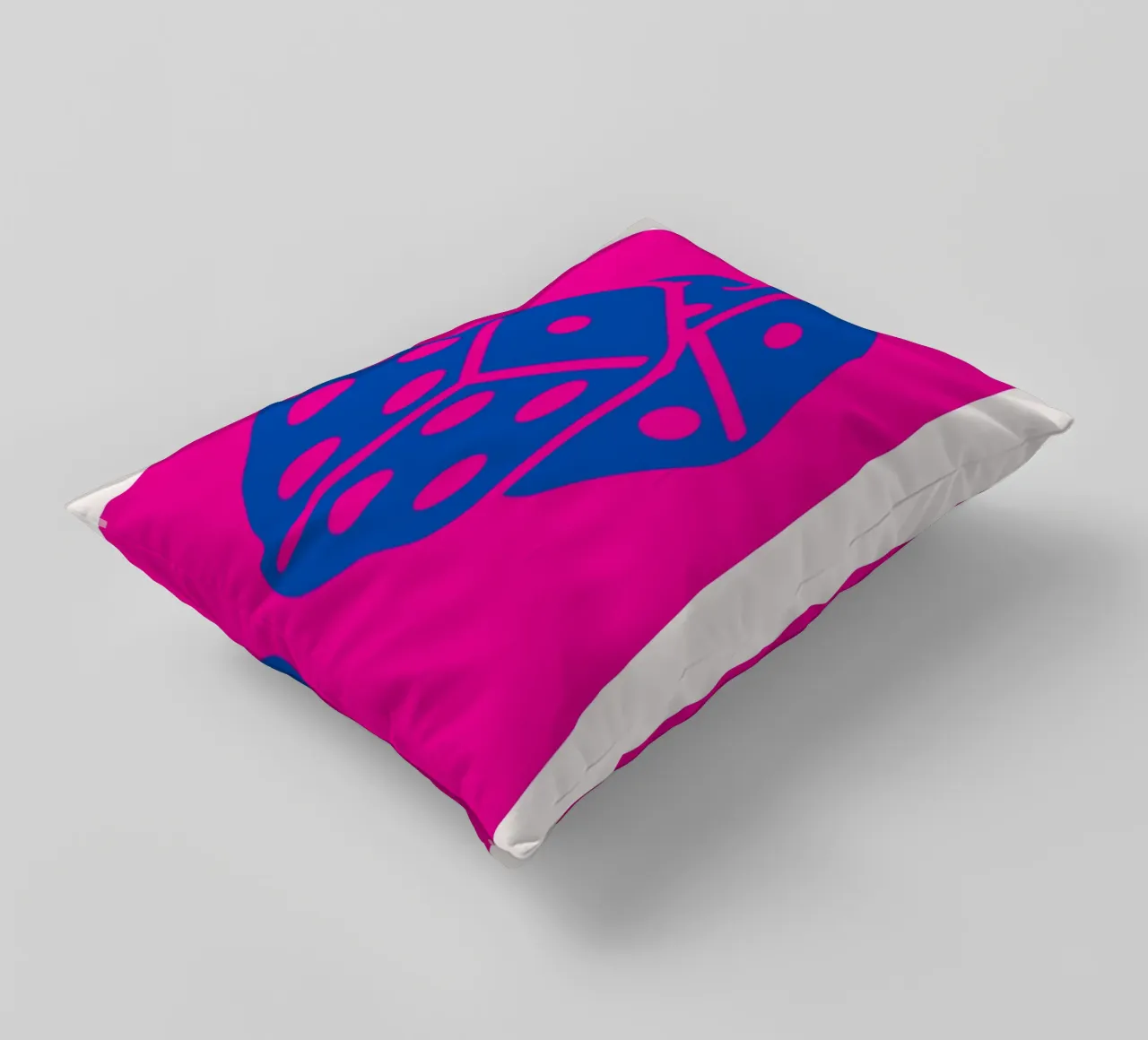 Dados Bold Pop Art - Fucsia & Blue Game Room Print cojín de homdeco
