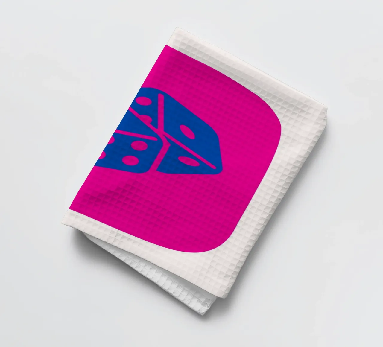 Dados Bold Pop Art - Fucsia & Blue Game Room Print paño de cocina de homdeco