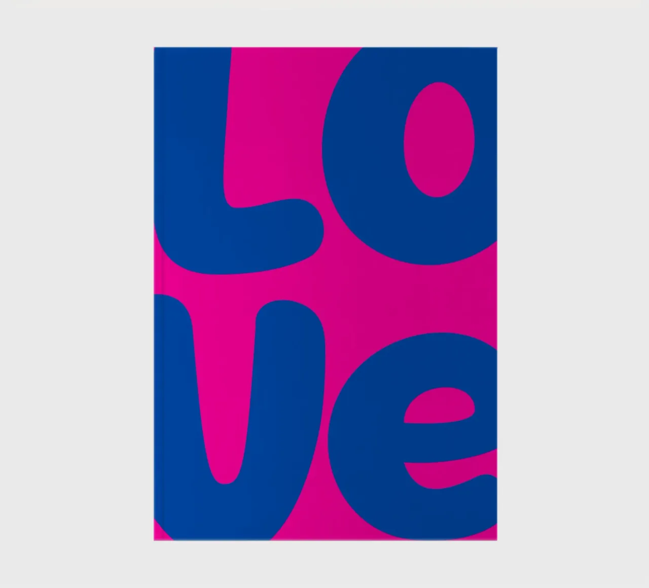 Bold LOVE Pop Art - Blue & Pink Color Block Print notebook by homdeco