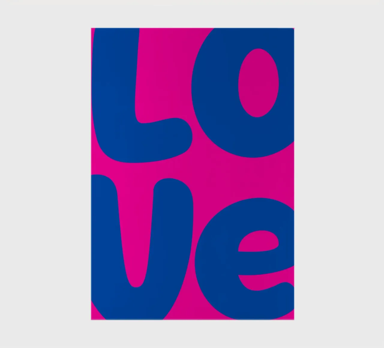 Bold LOVE Pop Art - Blue & Pink Color Block Print notebook by homdeco