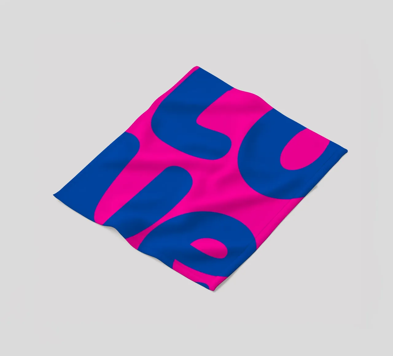 Bold LOVE Pop Art - Blauw & Roze Color Block Print fleecedeken van homdeco