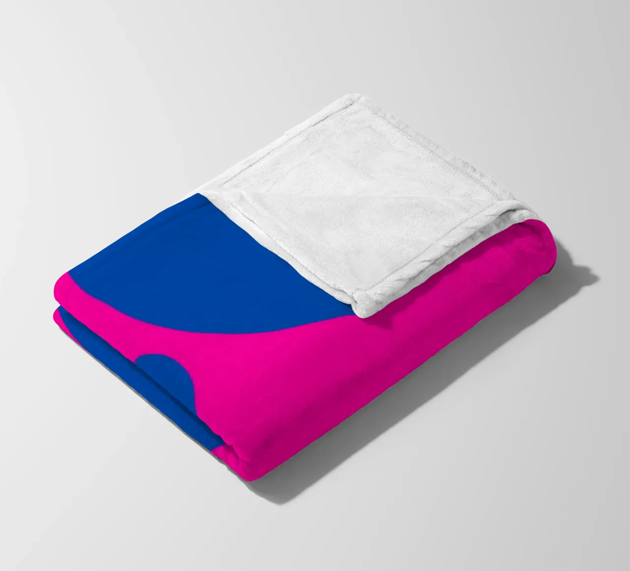 Bold LOVE Pop Art - Blauw & Roze Color Block Print fleecedeken van homdeco