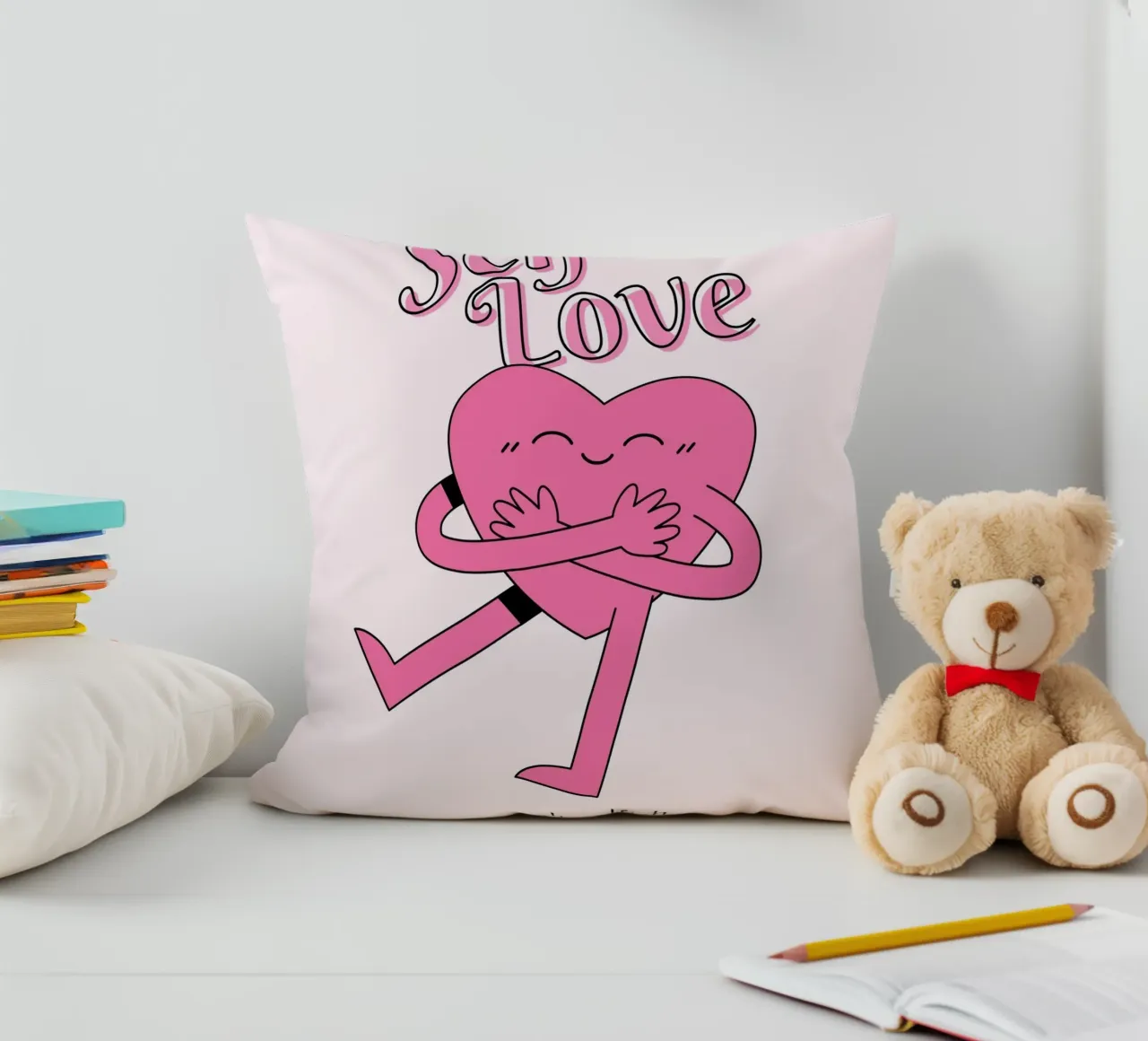 Zelfliefde is niet egoïstisch - Knuffelhart Kunstdruk kussen van homdeco