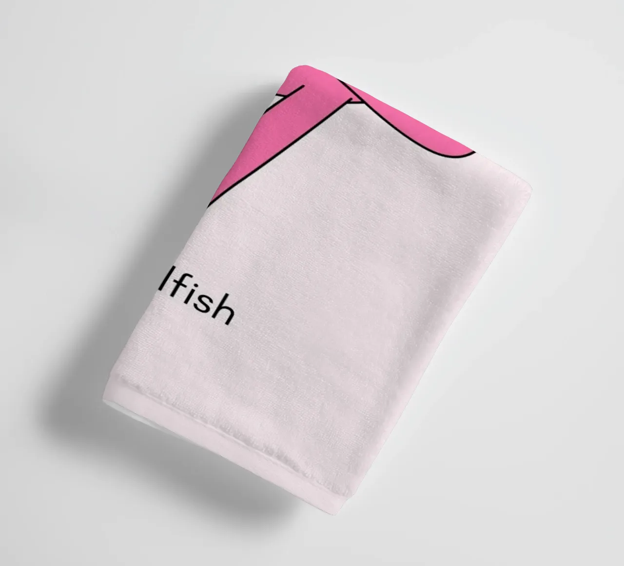 Zelfliefde is niet egoïstisch - Knuffelhart Kunstdruk badhanddoek van homdeco
