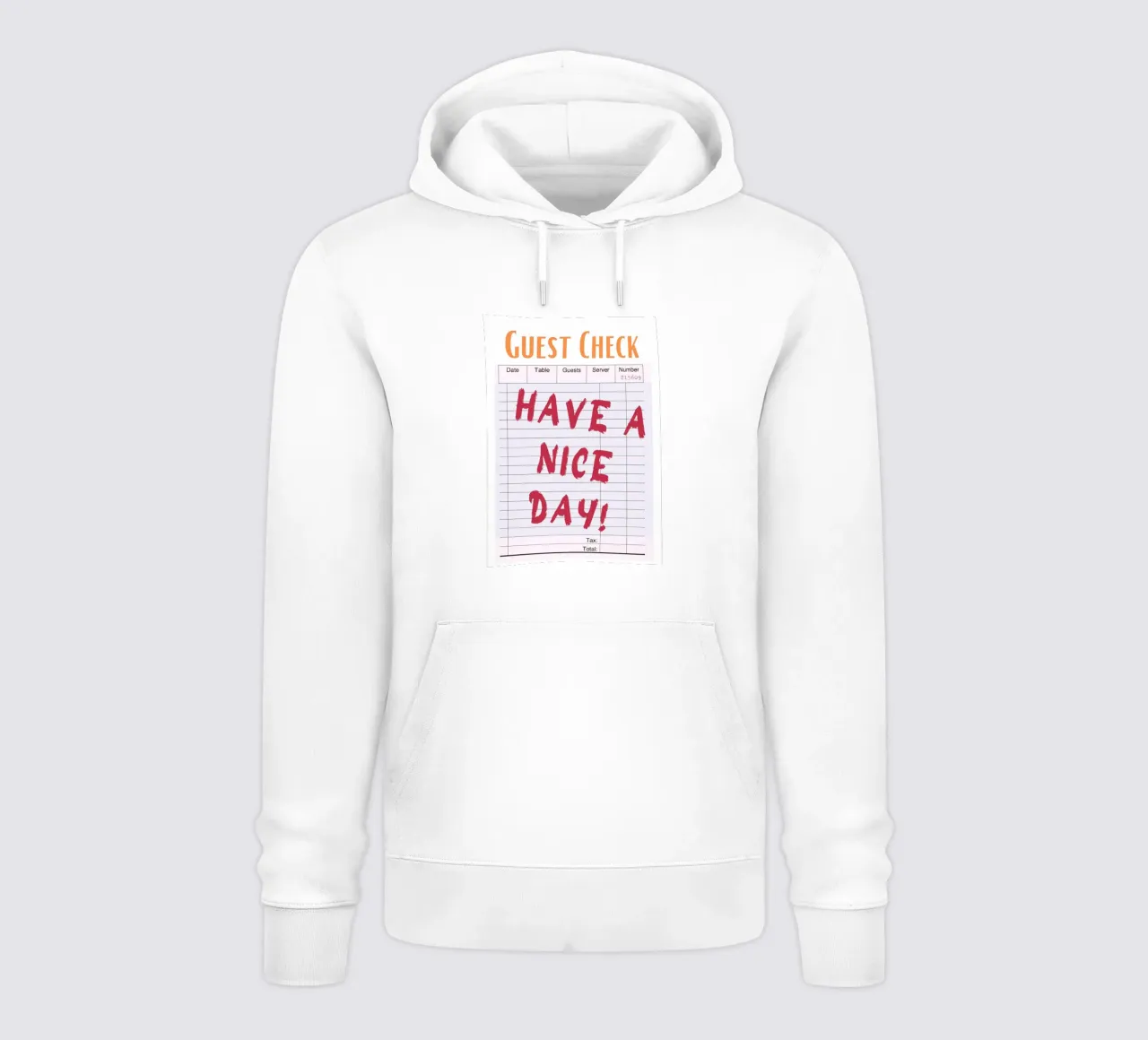 "Have a Nice Day" Guest Check - Retro Diner Pop Art sudadera con capucha de homdeco