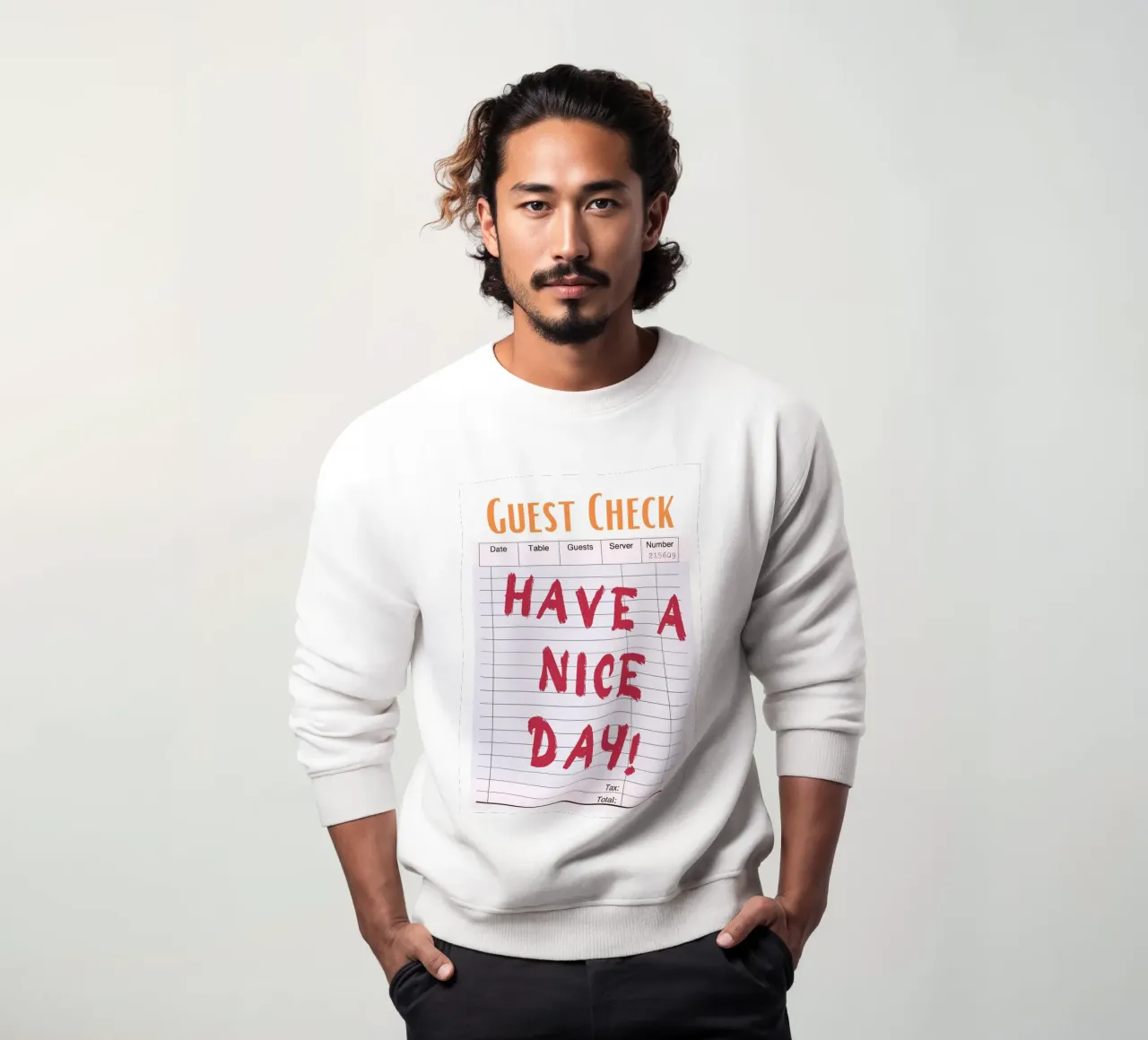 "Have a Nice Day" Guest Check - Retro Diner Pop Art sudadera de homdeco