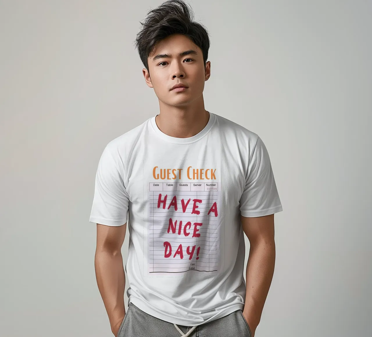 "Have a Nice Day" Guest Check - Retro Diner Pop Art camiseta de homdeco