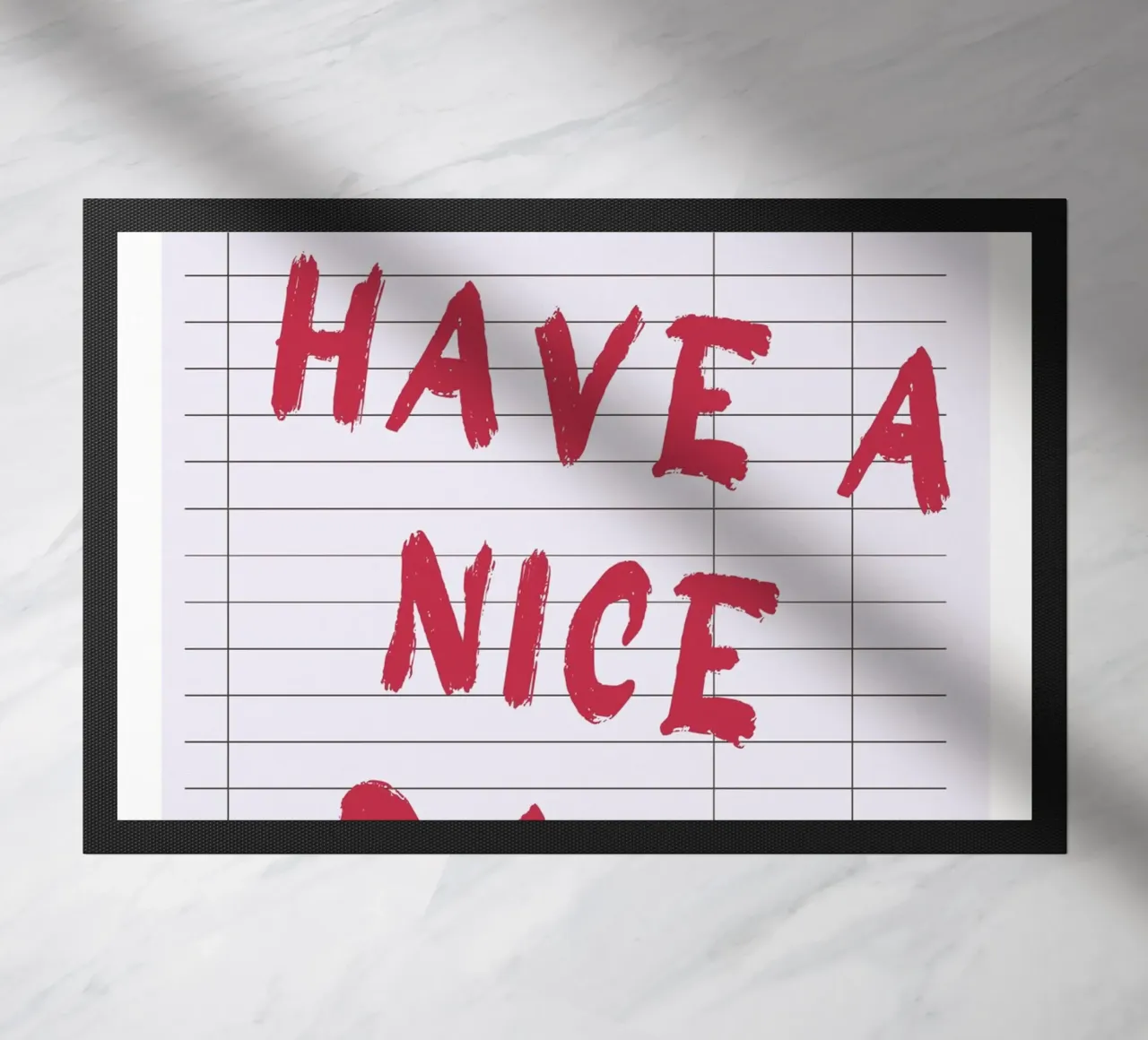 "Have a Nice Day" Guest Check - Retro Diner Pop Art felpudo de homdeco