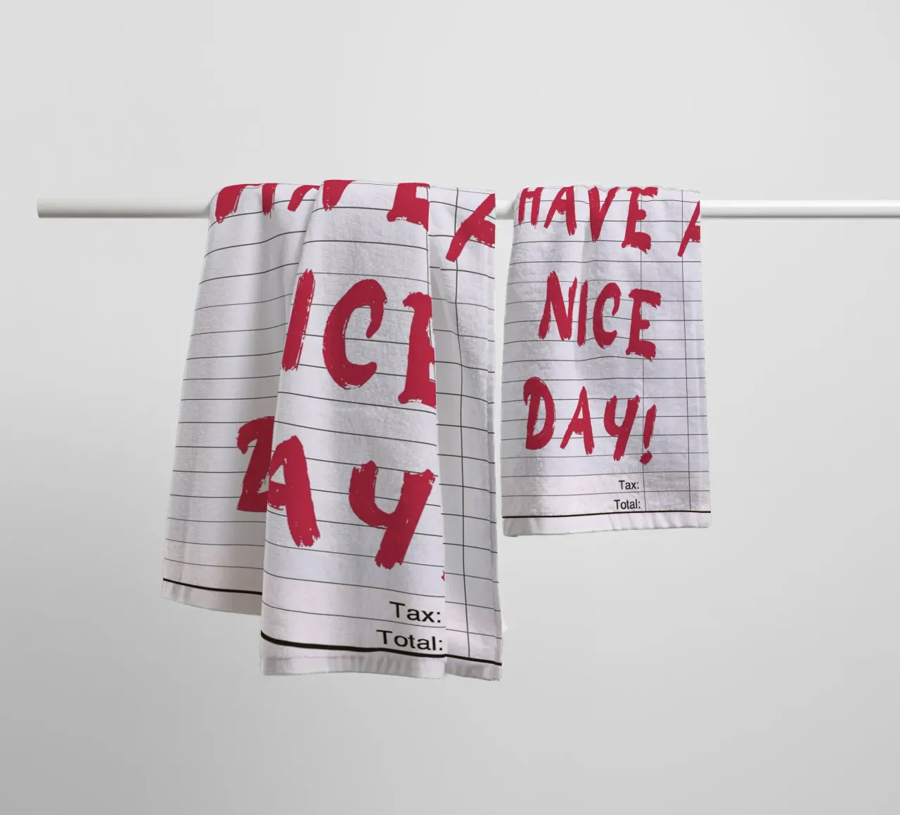 "Have a Nice Day" Gästekarte - Retro Diner Pop Art Handtuch von homdeco