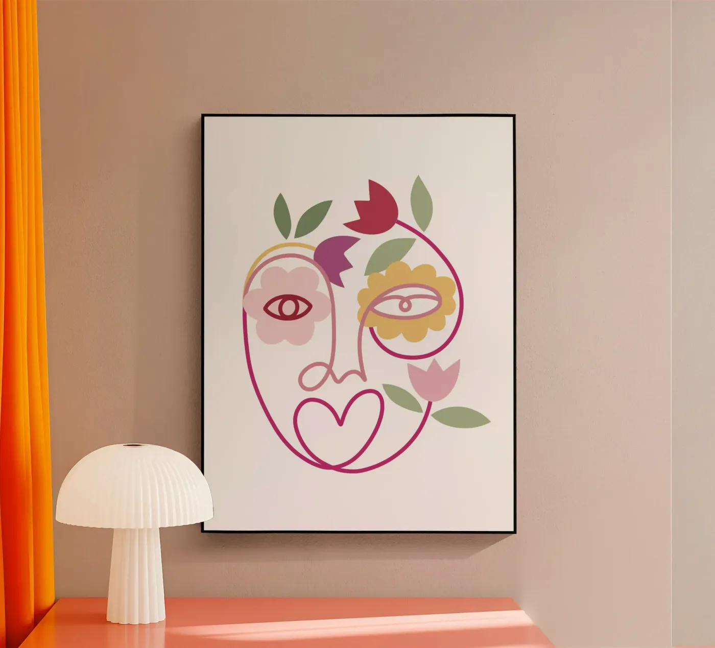 Bloom 1 acryl van Shatha Al Dafai