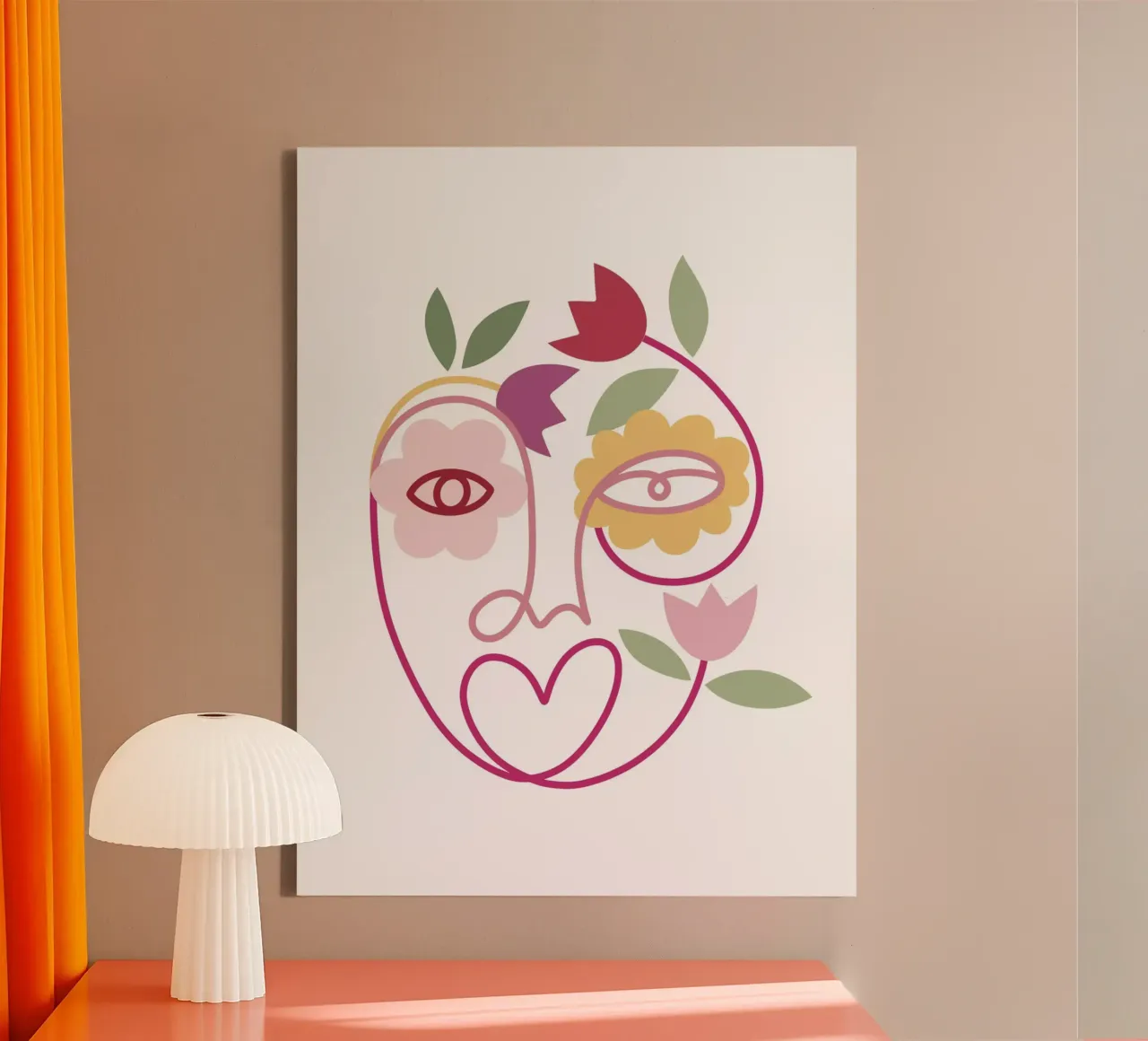 Bloom 1 canvas by Shatha Al Dafai