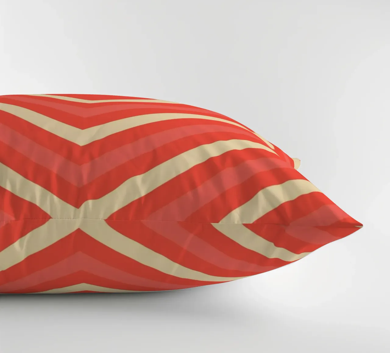 Retro Heart Wave astratto - Stampa amore rosa e rosso cuscino da homdeco