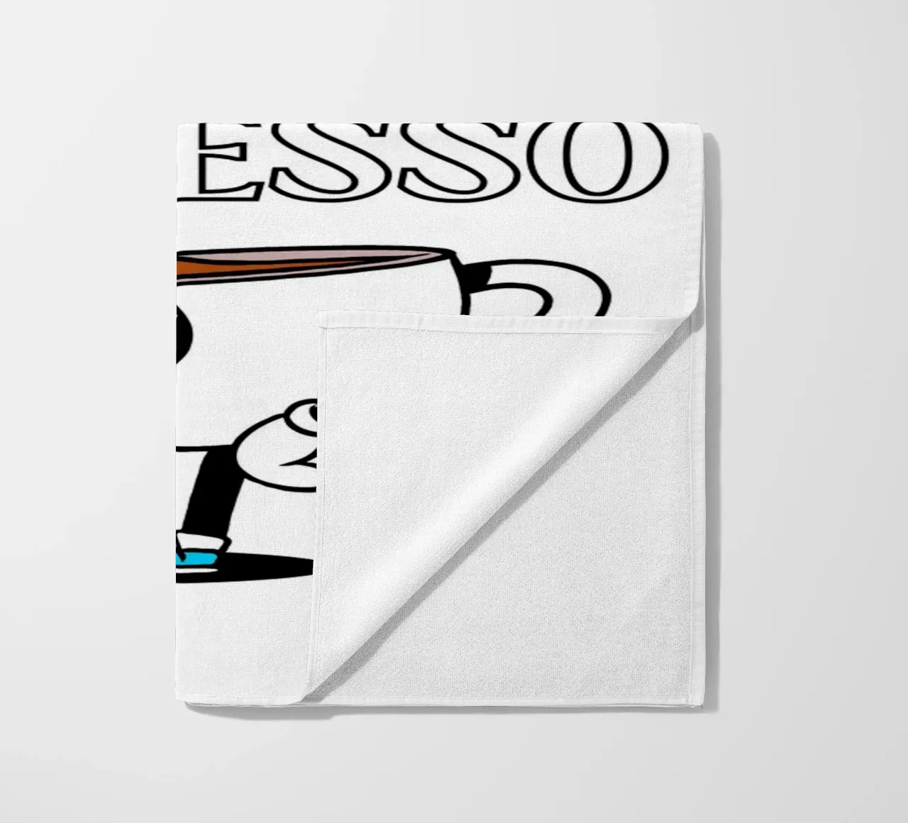 More Espresso Less Depresso - Funny Coffee Art Print telo mare da homdeco