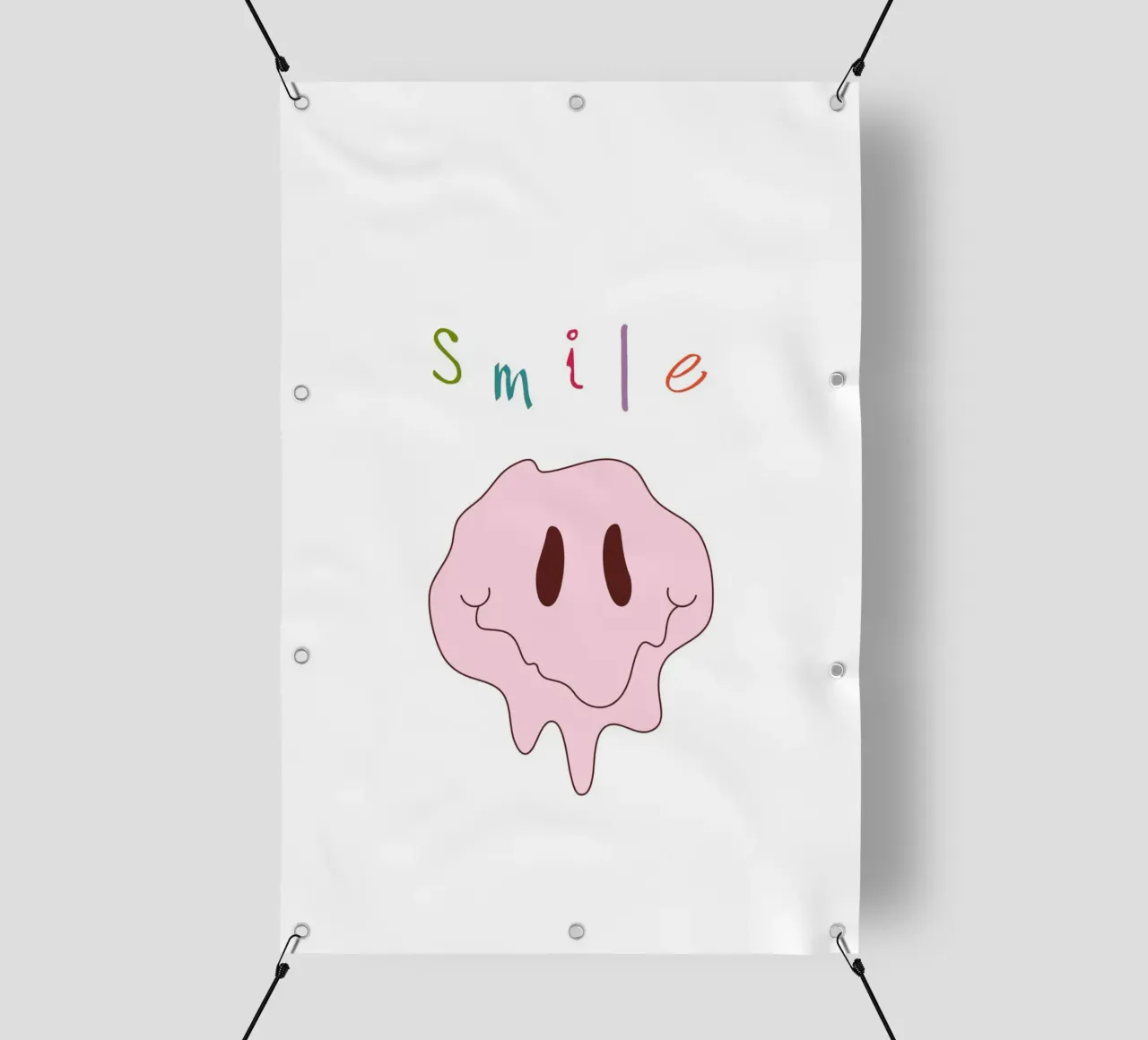 Melted Smiley "Smile" - Pastel Psychedelic Art Print pvc cover by homdeco