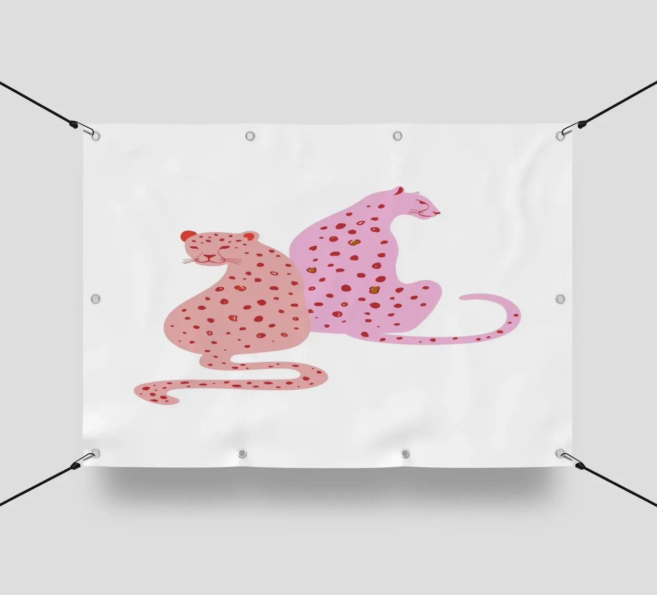 Pink Leopard Duo - Abstract Pop Art Print pvc cover by homdeco