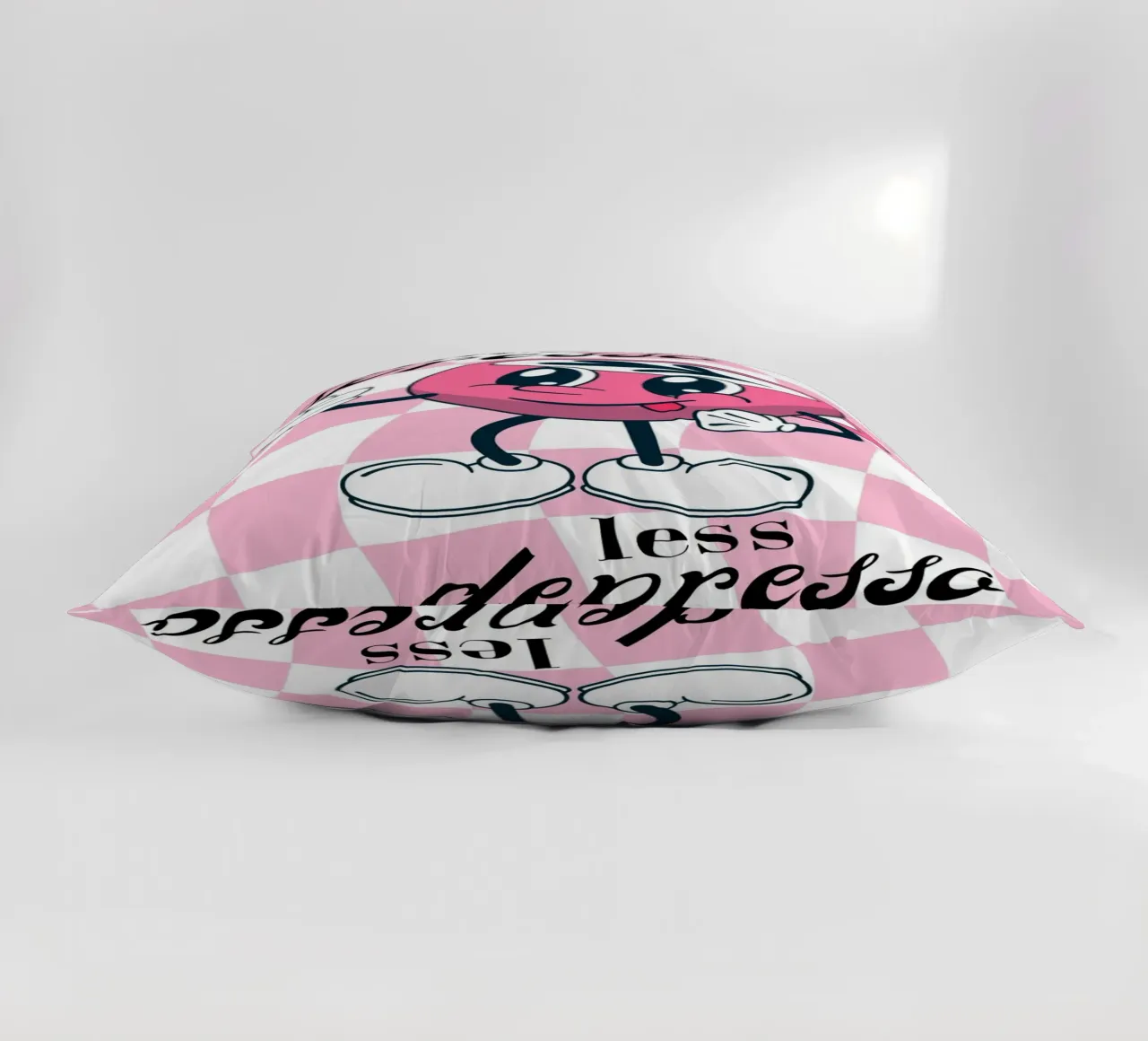 "More Espresso Less Depresso" - Retro Coffee Print cuscino da homdeco