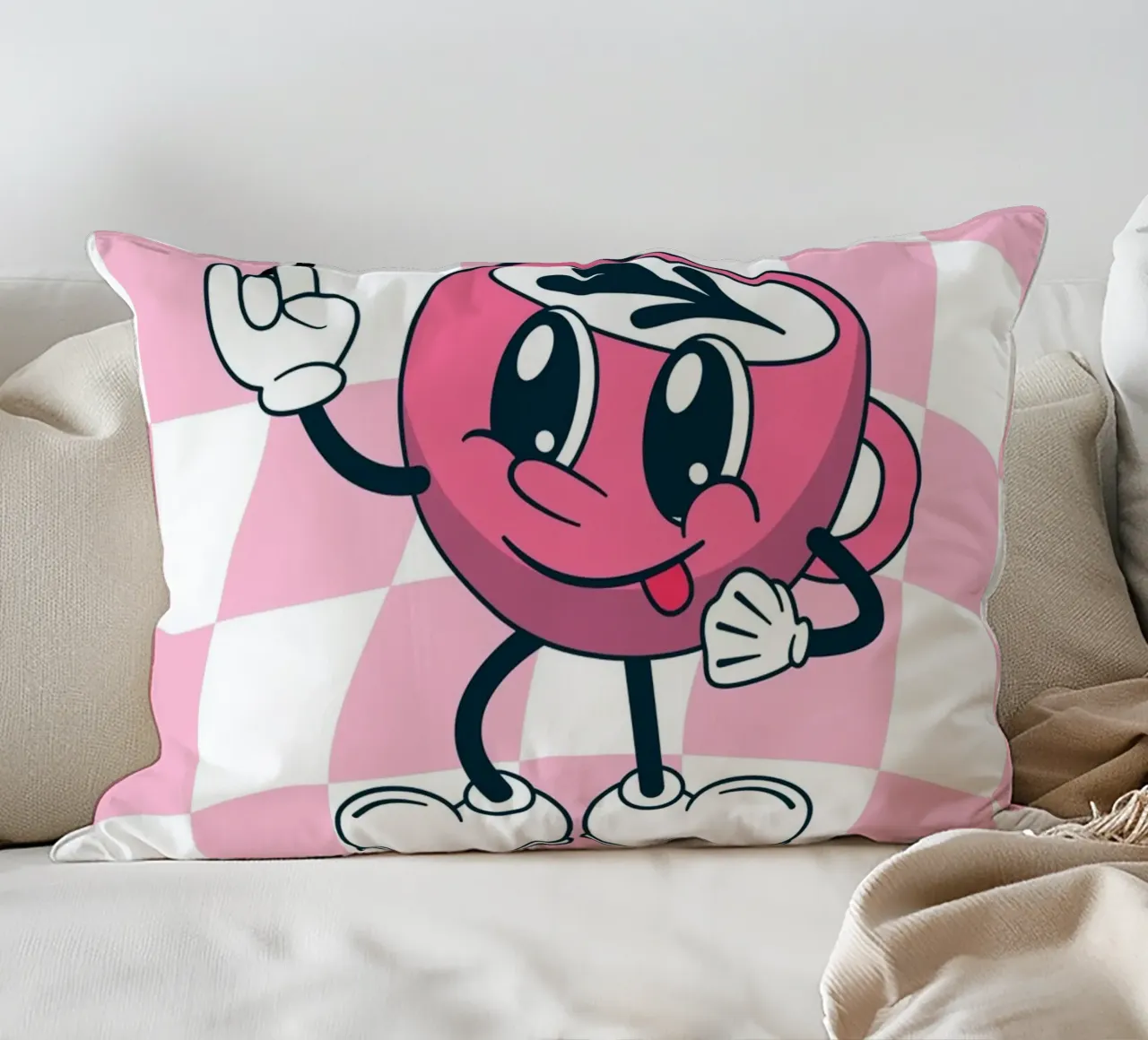 "More Espresso Less Depresso" - Retro Coffee Print cuscino da homdeco