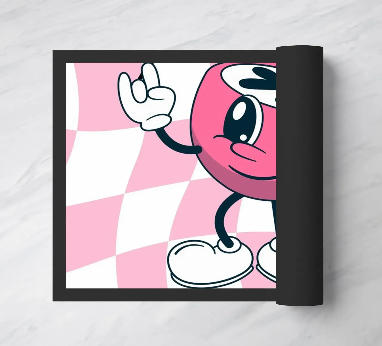 "More Espresso Less Depresso" - Retro Coffee Print zerbino da homdeco