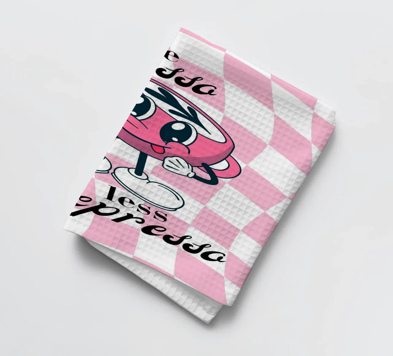 "More Espresso Less Depresso" - Retro Coffee Print canovaccio da cucina da homdeco