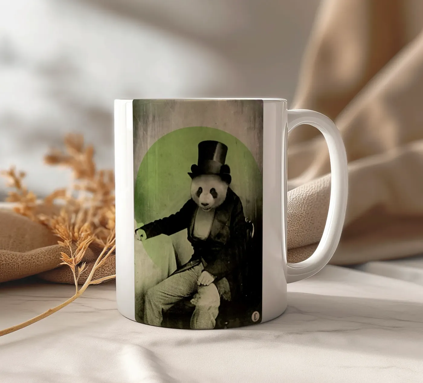 Proper Panda ceramic mug by Chase Kunz