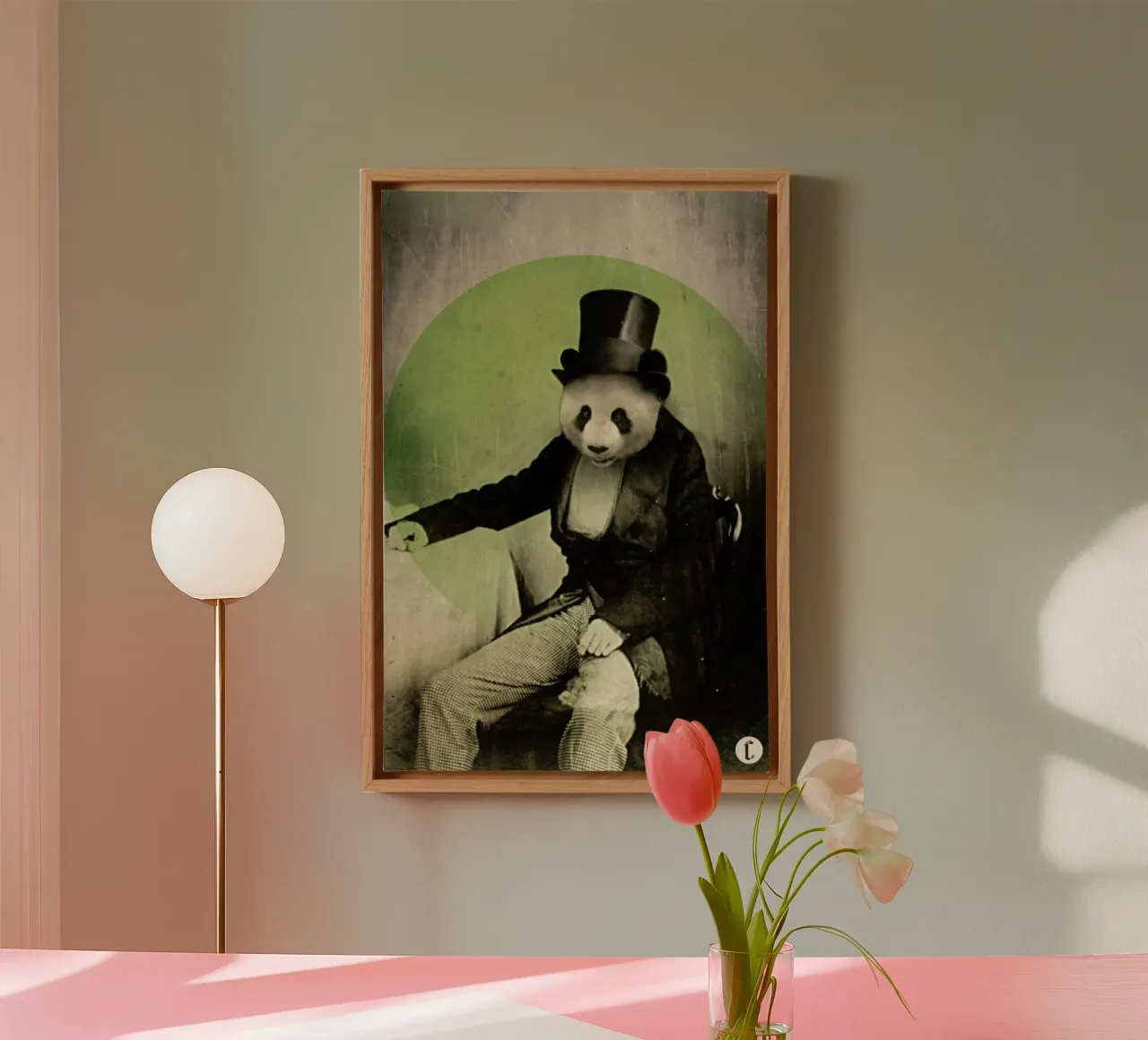 Proper Panda canvas by Chase Kunz