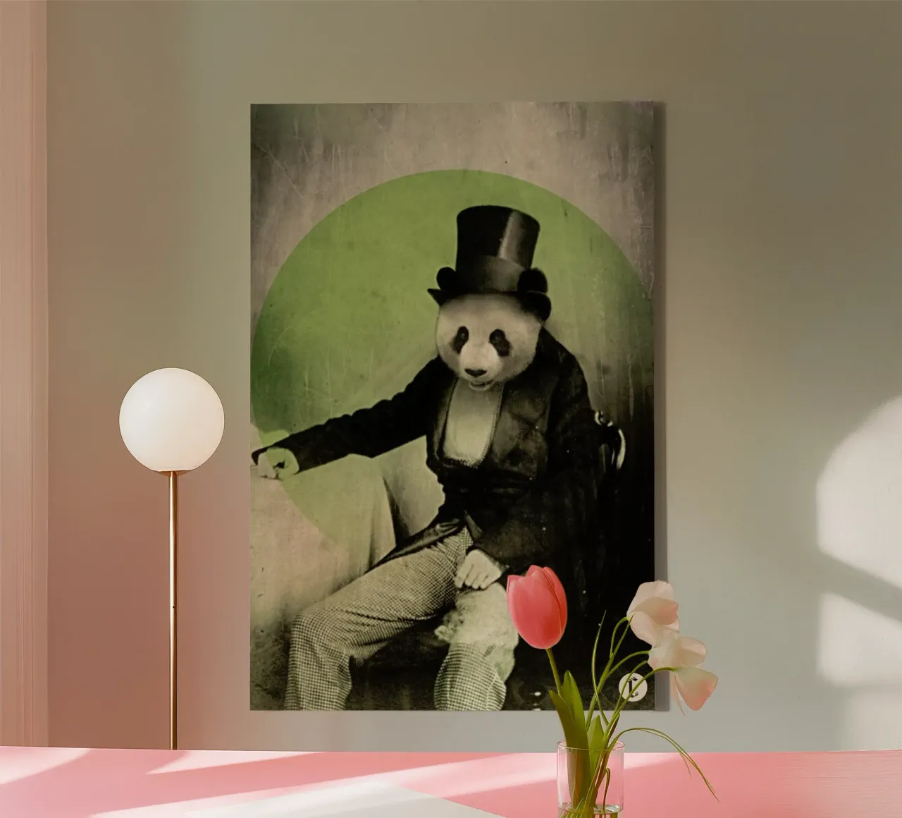 Proper Panda tela con Cornice a cassetta da Chase Kunz
