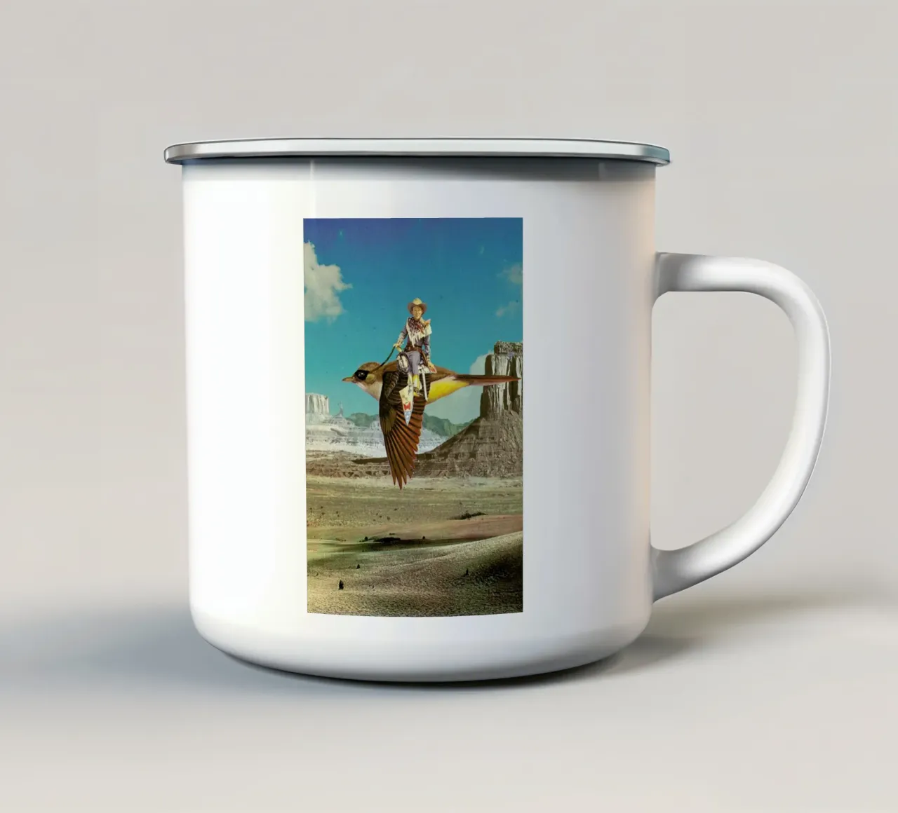 happy trails tazza in smalto da Sammy Slabbinck