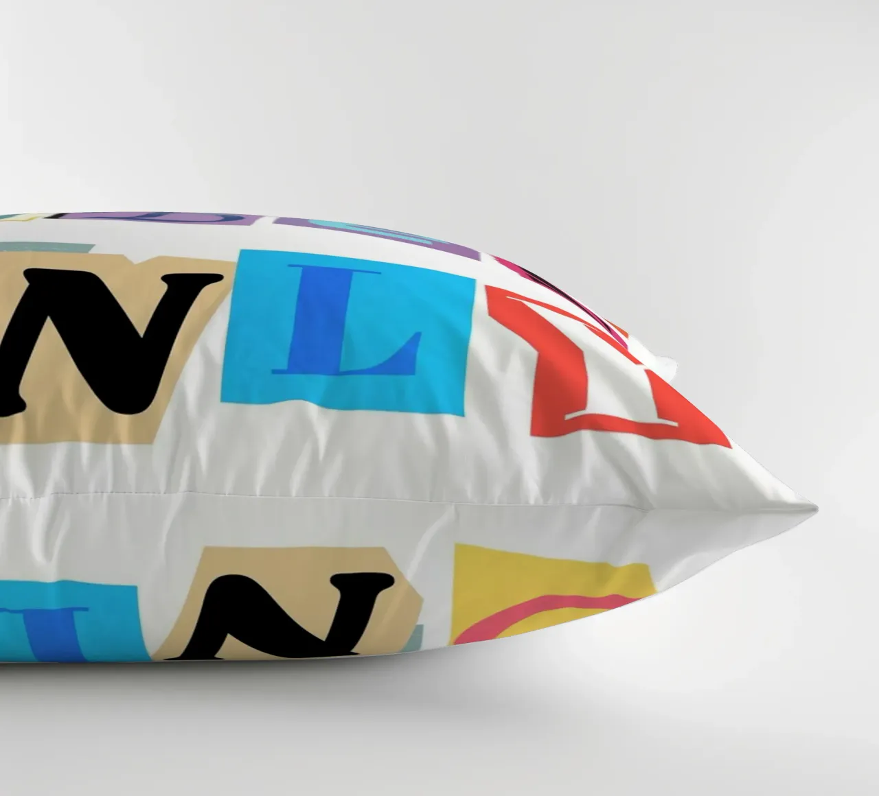"Good Vibes Only" Cut-Out Collage - Retro Text Art decorative cushion by homdeco