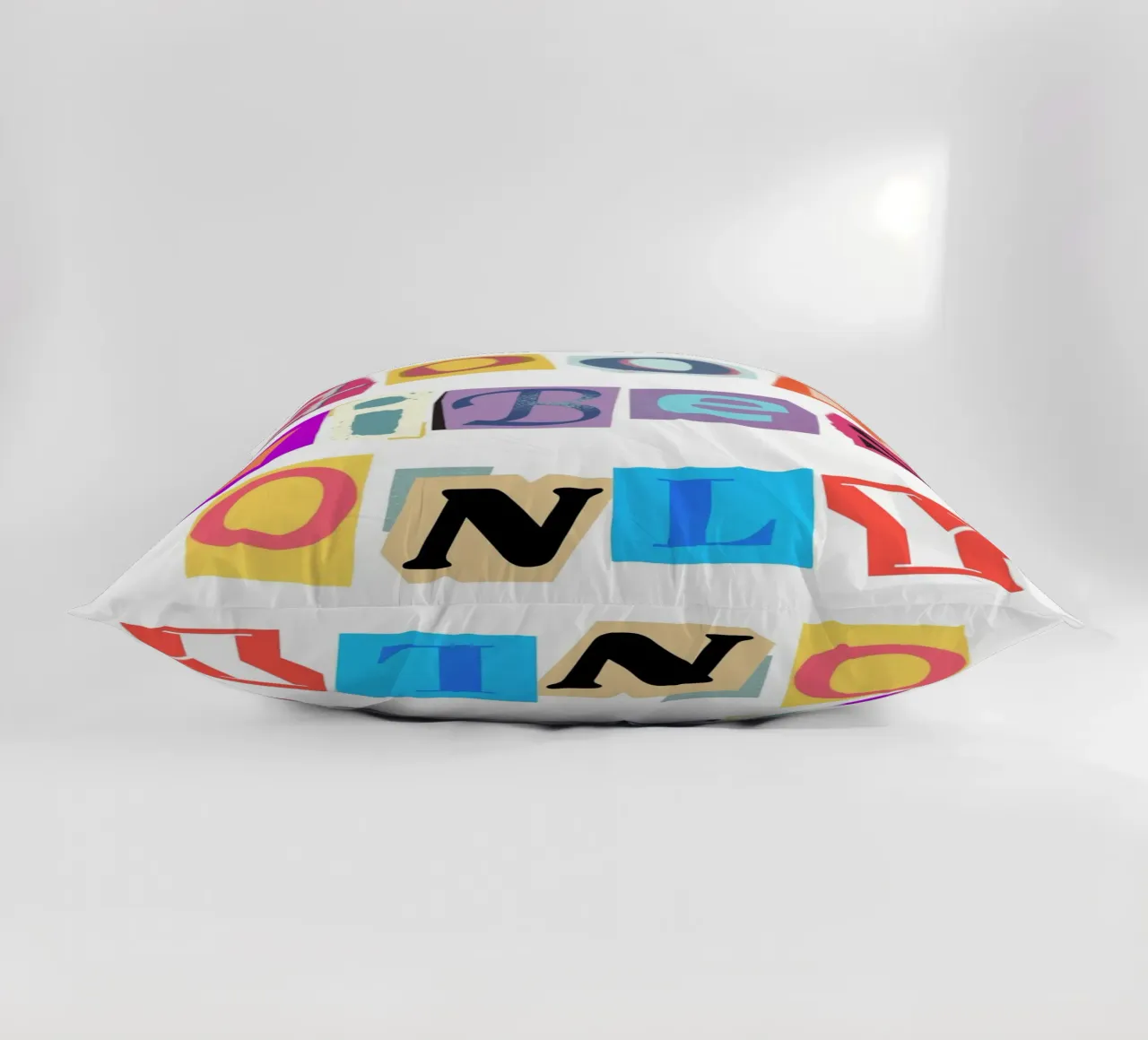 "Good Vibes Only" Cut-Out Collage - Retro Text Art decorative cushion by homdeco