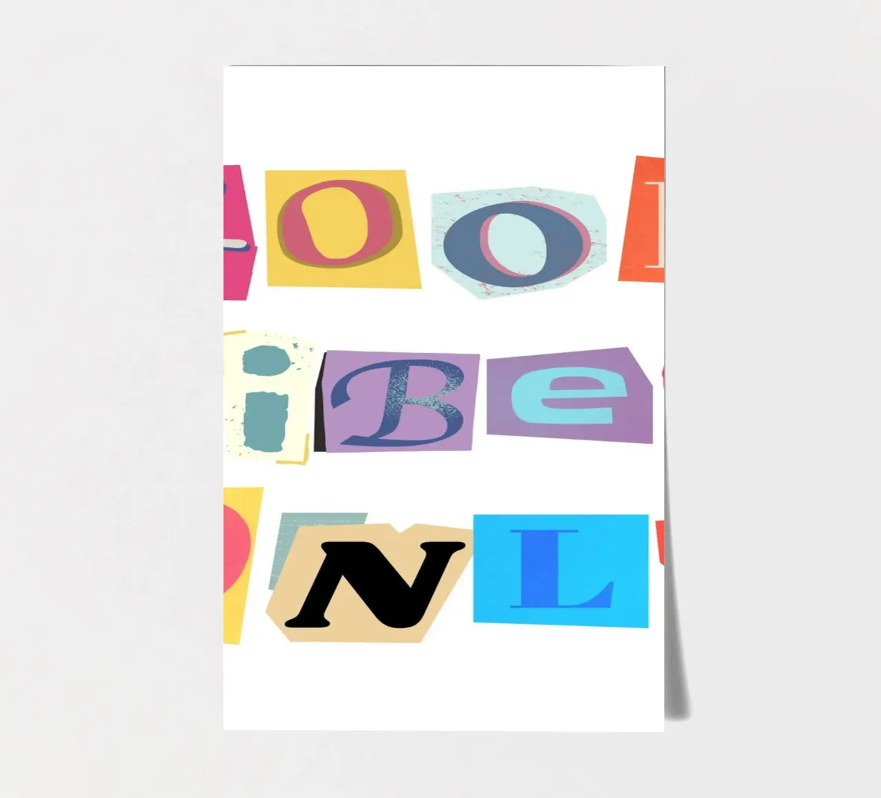 "Good Vibes Only" Cut-Out Collage - Retro Text Art sticker sheet by homdeco