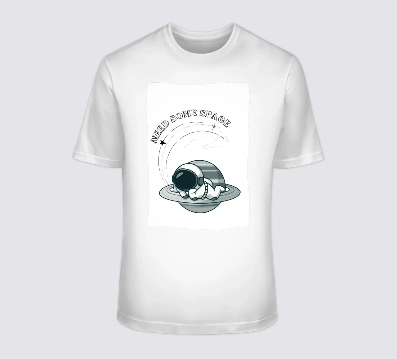 "Need Some Space" Astronaut Nap - Minimalist Print t-shirt by homdeco
