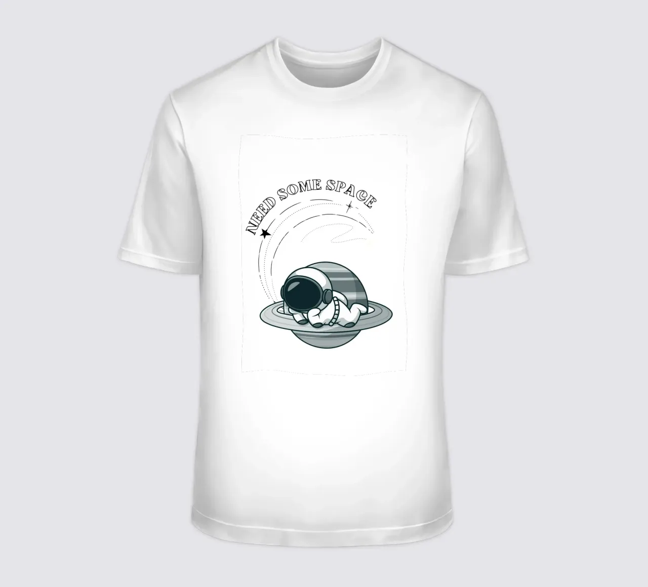 "Need Some Space" Astronaut Nap - Minimalist Print t-shirt by homdeco