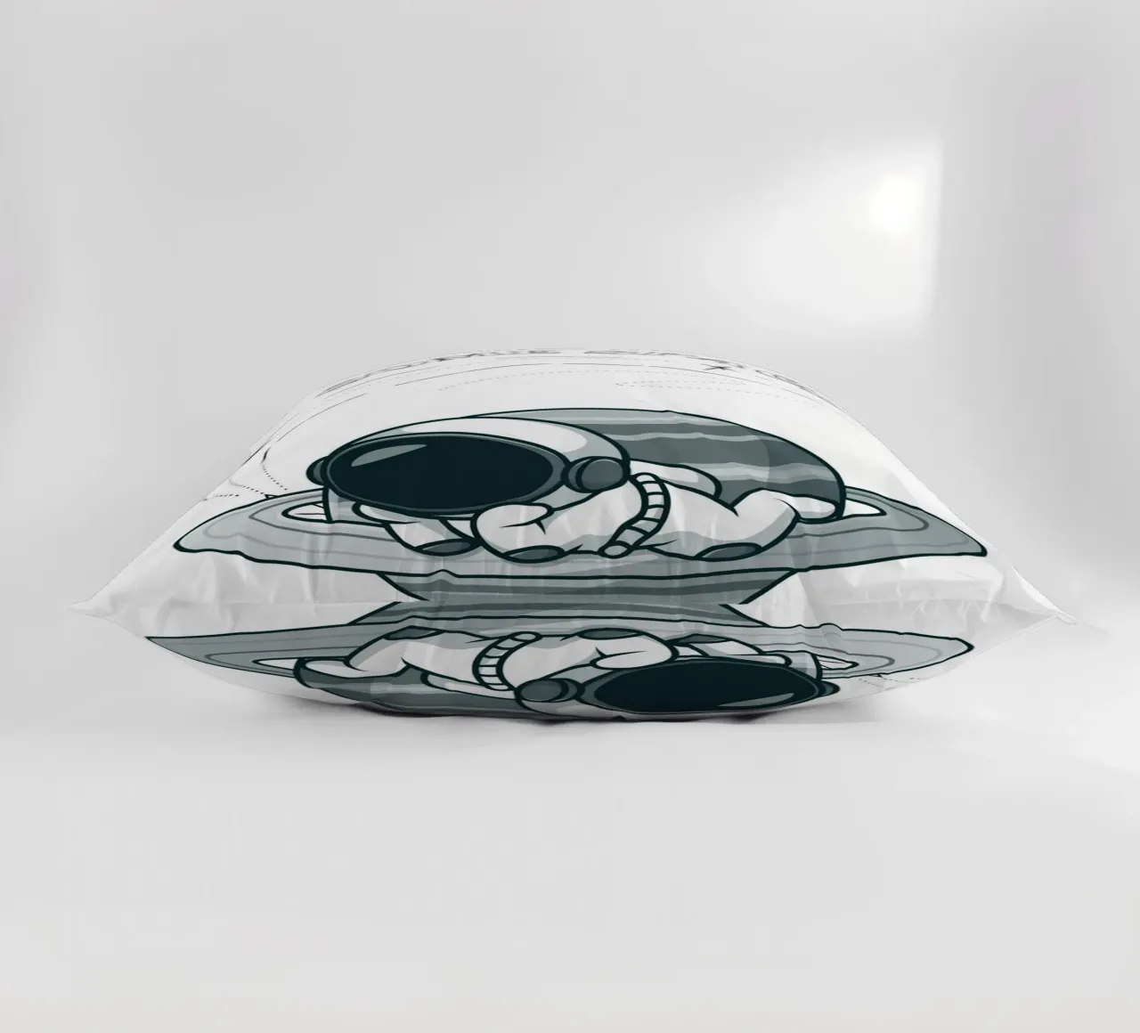 "Need Some Space" Astronaut Nap - Minimalist Print decorative cushion by homdeco