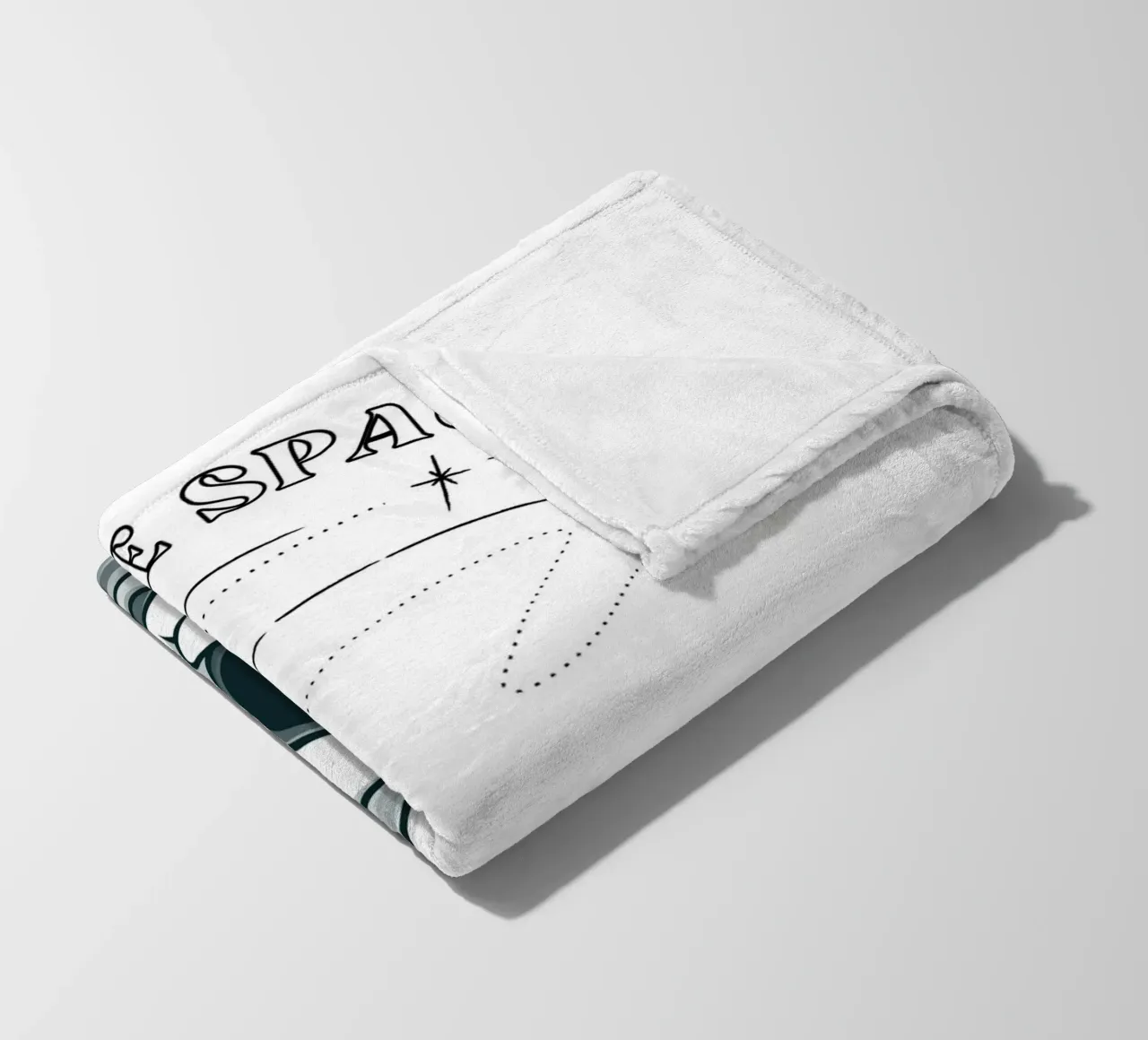 "Need Some Space" Astronaut Nap - Minimalist Print fleece blanket by homdeco