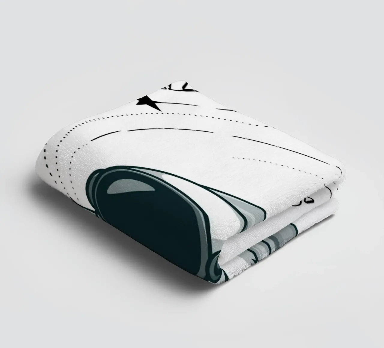 "Need Some Space" Astronaut Nap - Minimalist Print towel by homdeco