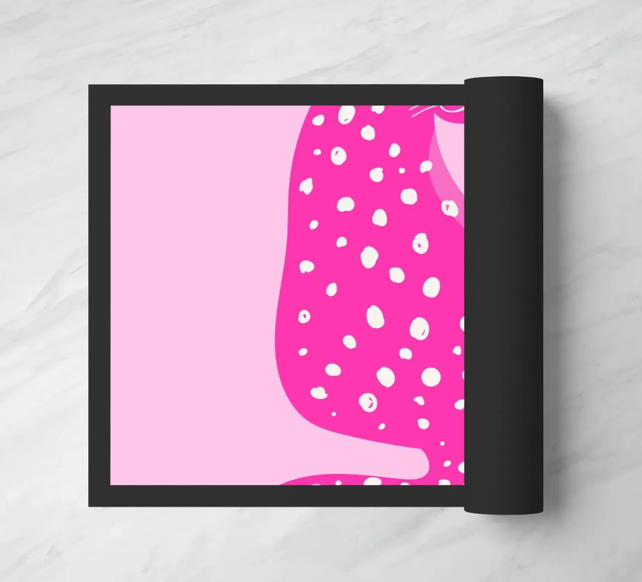 Leopardo rosa regale - Stampa pop art Corona d'oro zerbino da homdeco