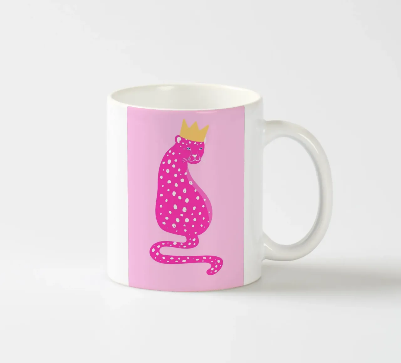 Léopard rose royal - Couronne d'or Pop Art Print mug en céramique de homdeco