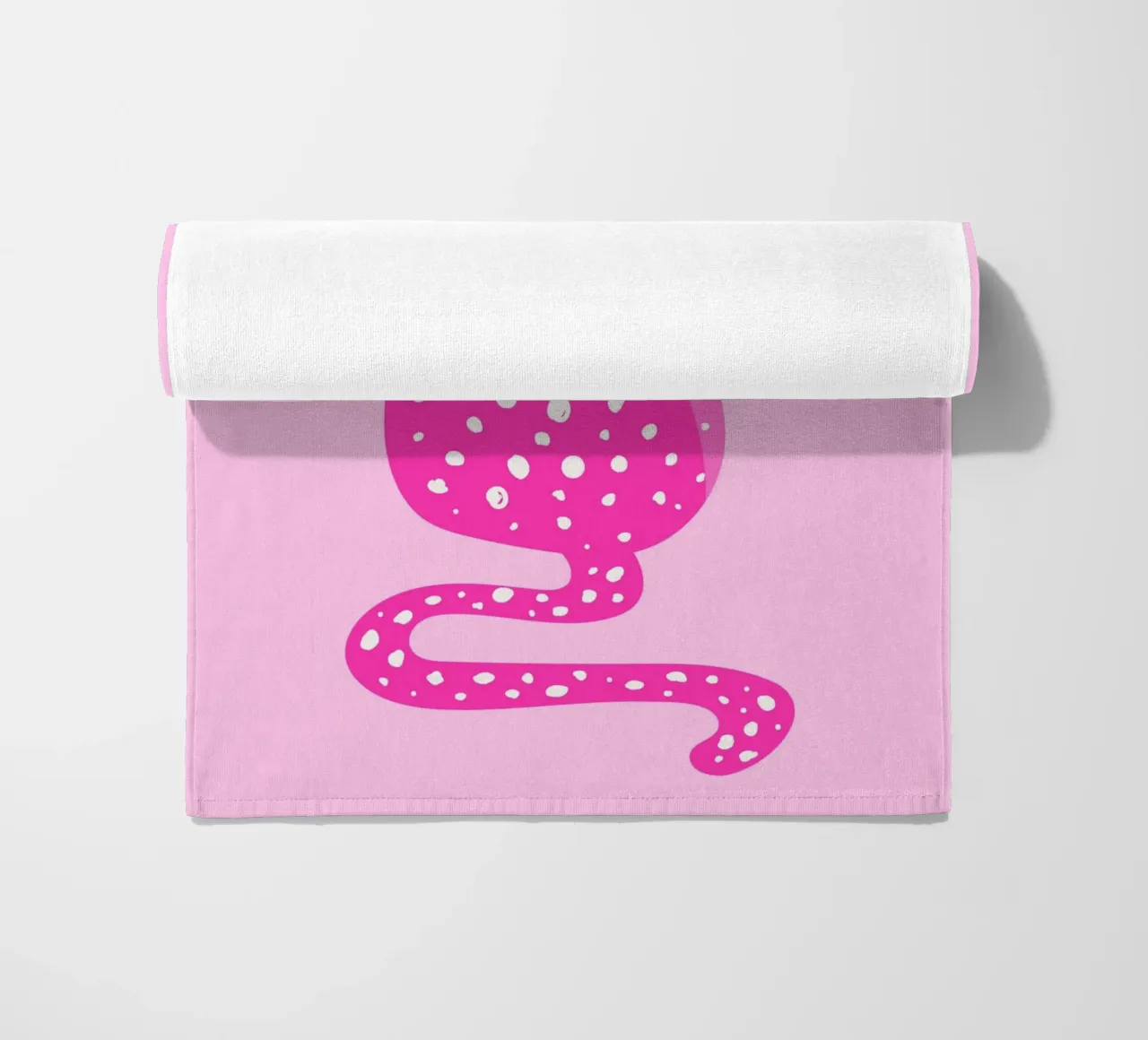 Leopardo rosa regale - Stampa pop art Corona d'oro telo mare da homdeco