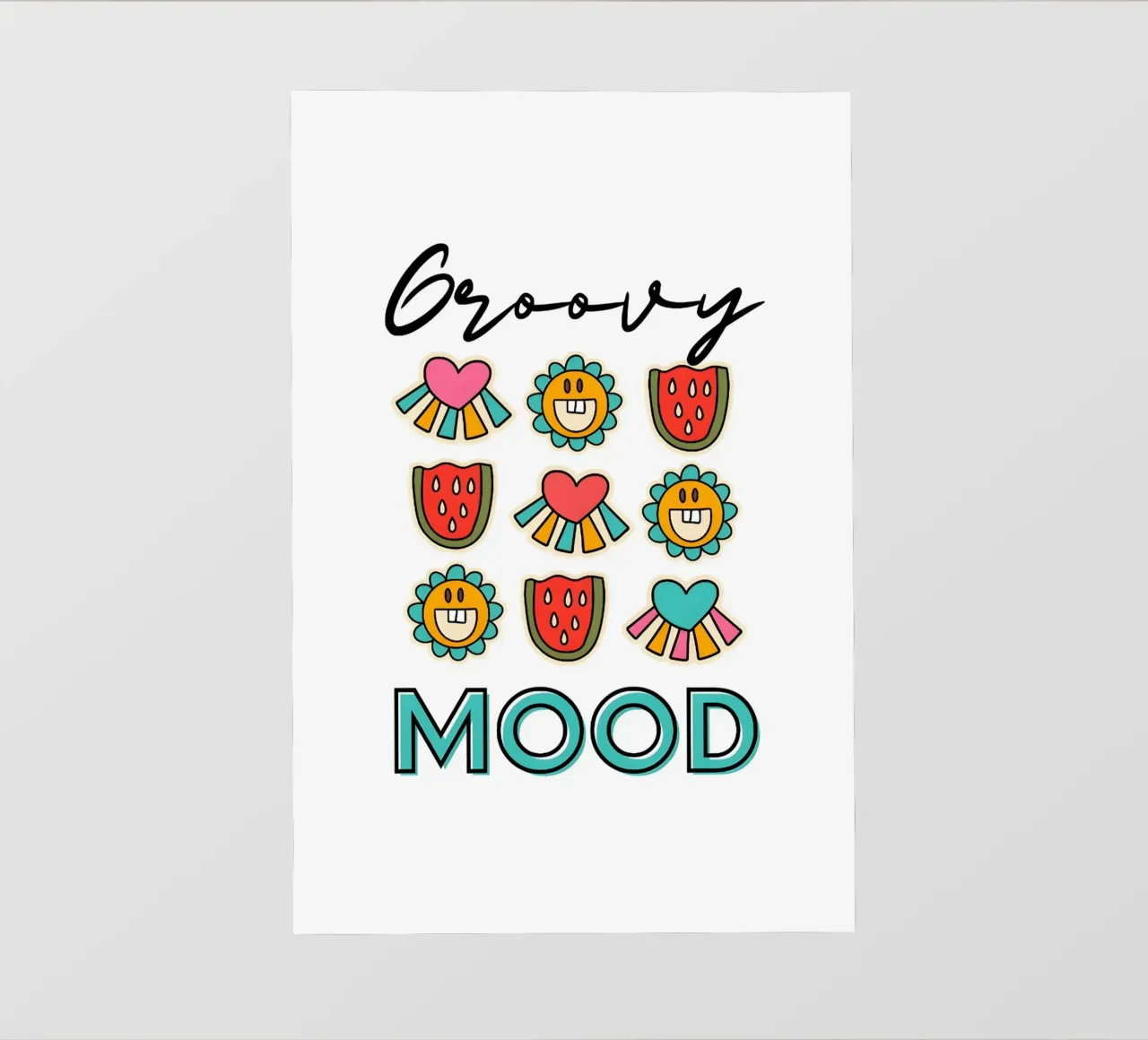 Groovy Mood - Retro Summer Pop Art Print bâche pvc de homdeco
