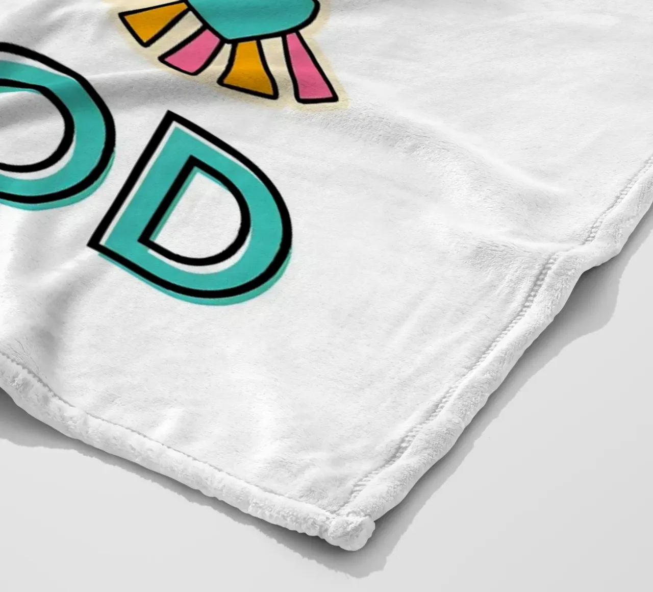 Groovy Mood - Retro Summer Pop Art Print plaid polaire de homdeco