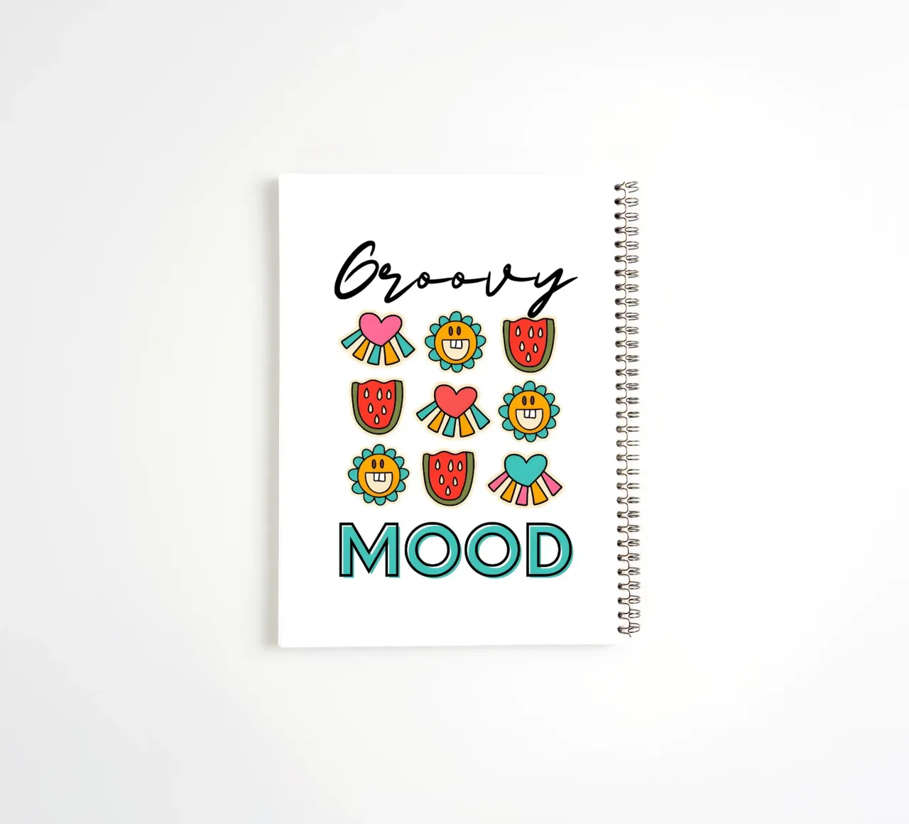 Groovy Mood - Retro Summer Pop Art Print carnet à spirale de homdeco