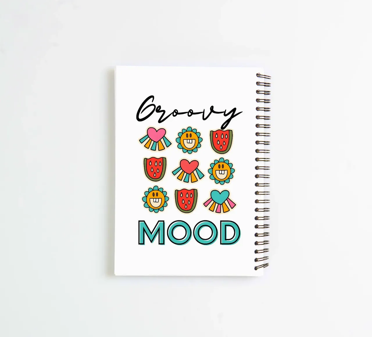 Groovy Mood - Retro Summer Pop Art Print carnet à spirale de homdeco
