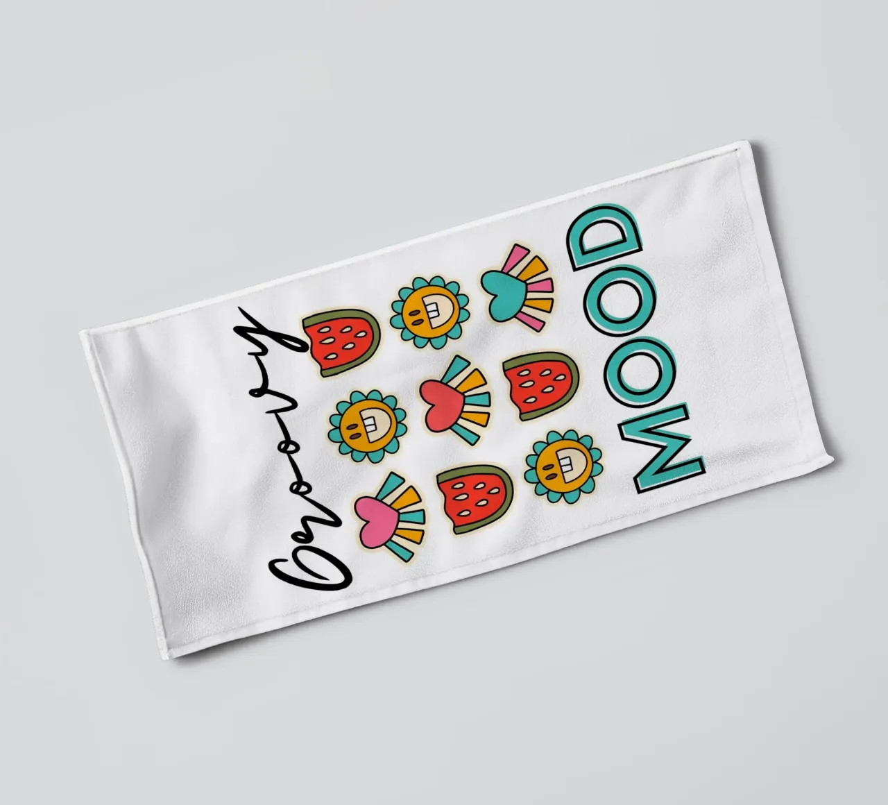 Groovy Mood - Retro Summer Pop Art Print serviette de bain de homdeco
