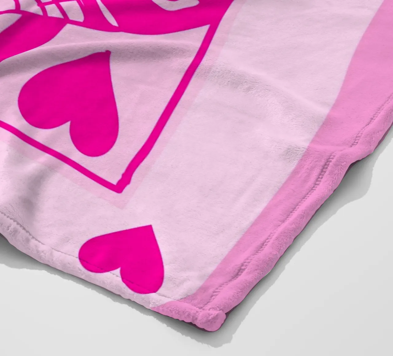 Fuchsia Queen of Hearts - Pop Art Card Print fleece blanket by homdeco