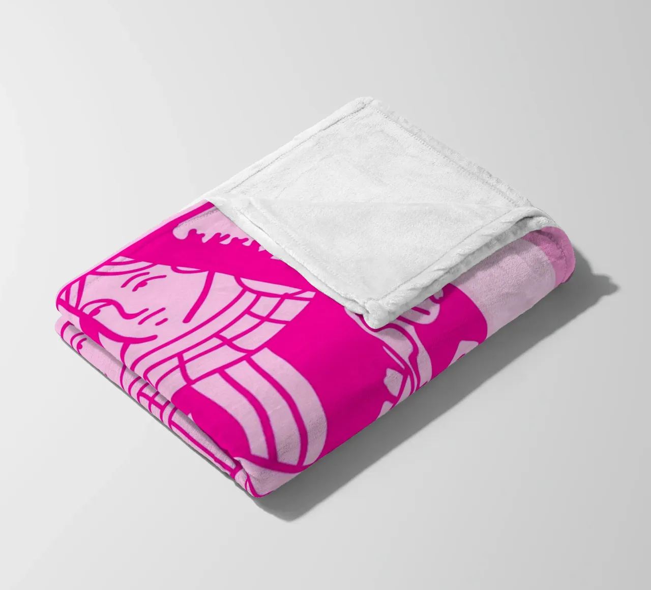 Fuchsia Queen of Hearts - Pop Art Card Print fleece blanket by homdeco