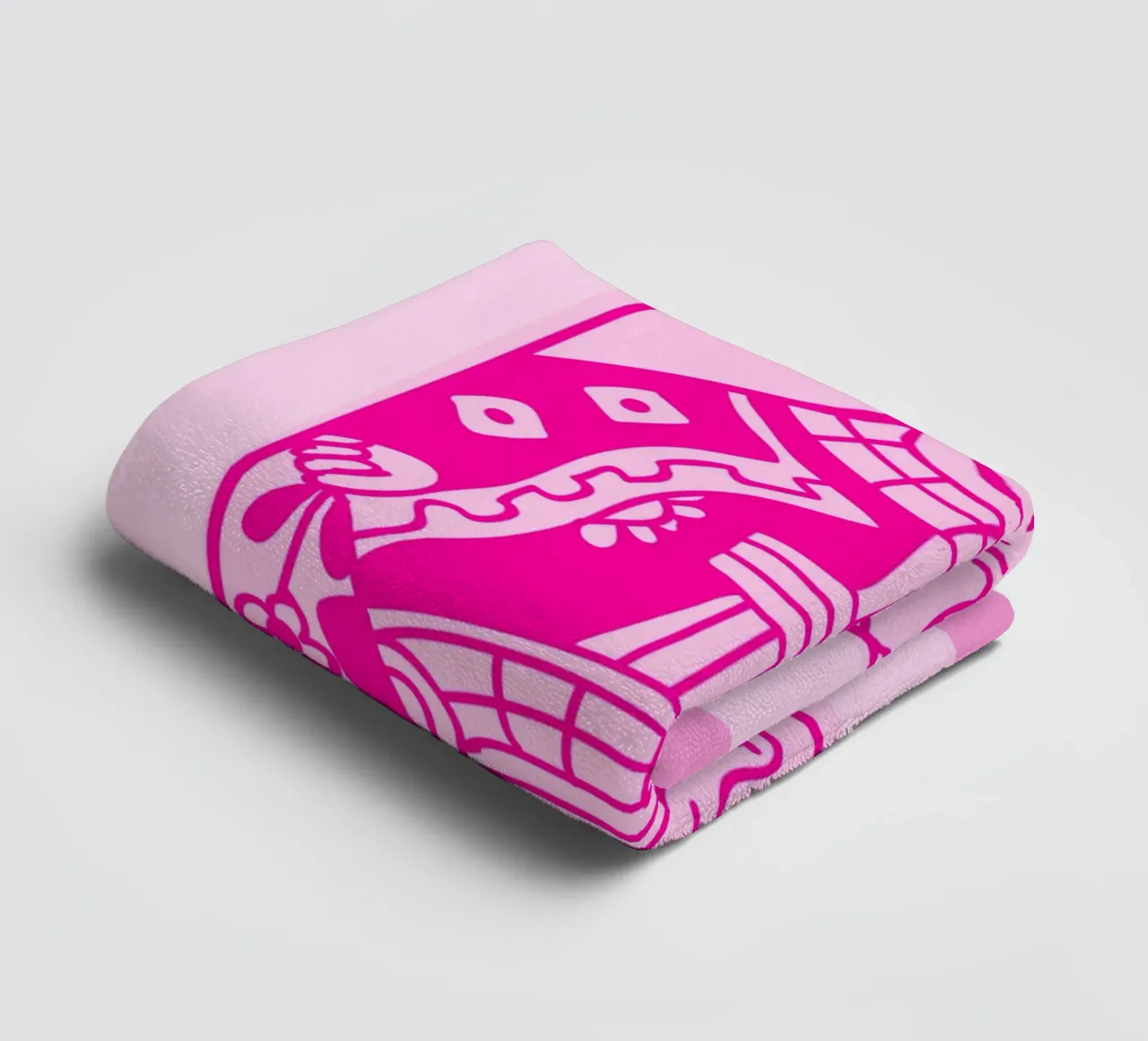 Fuchsia Queen of Hearts - Pop Art Card Print towel by homdeco
