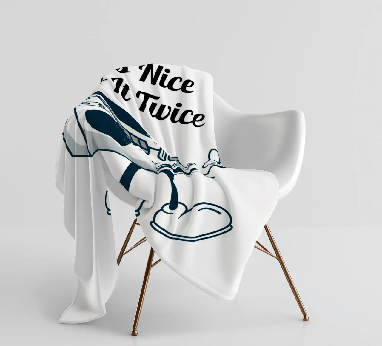 "If It's Nice Play It Twice" - Retro Boombox Art fleece blanket by homdeco
