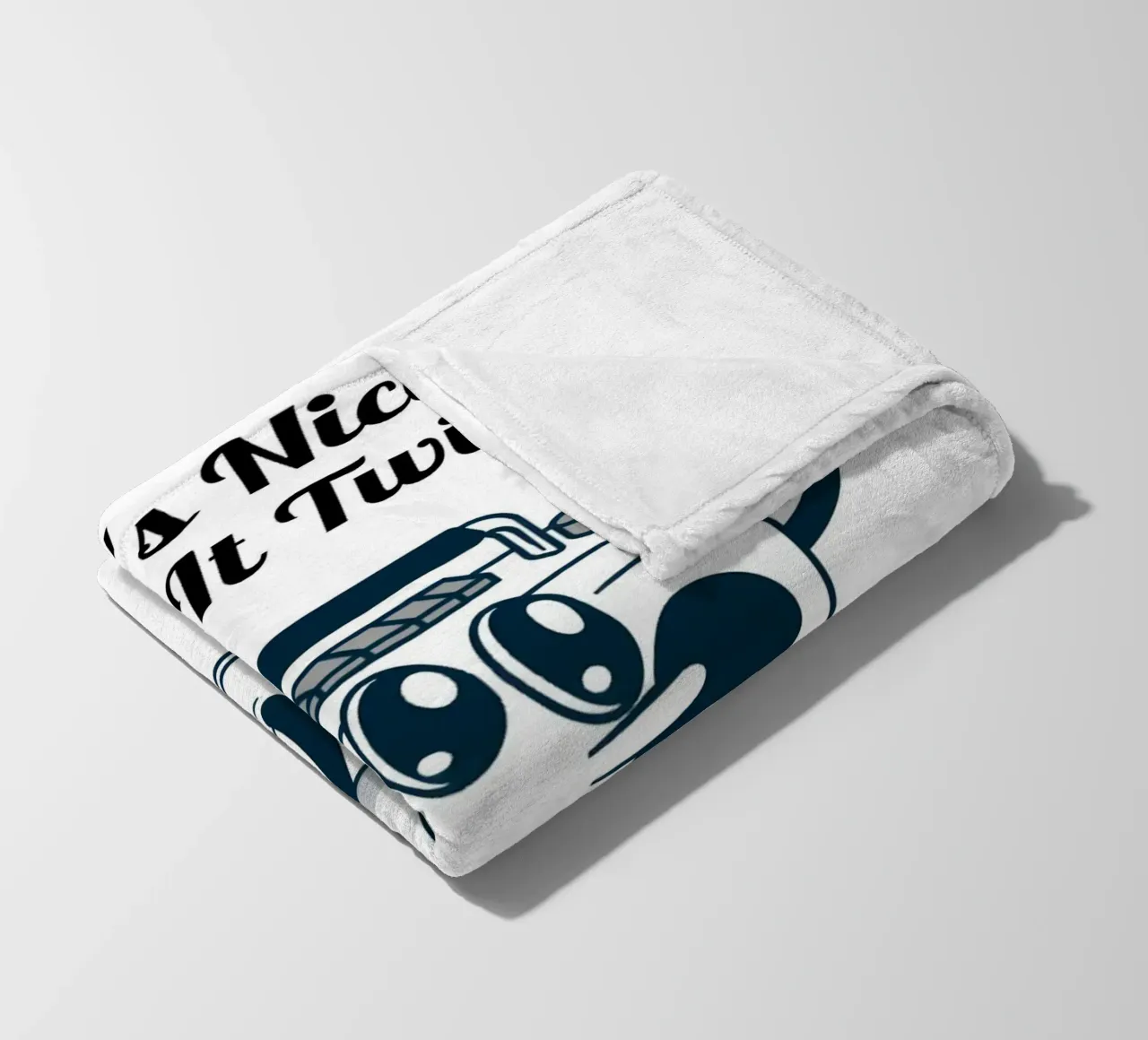 "If It's Nice Play It Twice" - Retro Boombox Art fleece blanket by homdeco