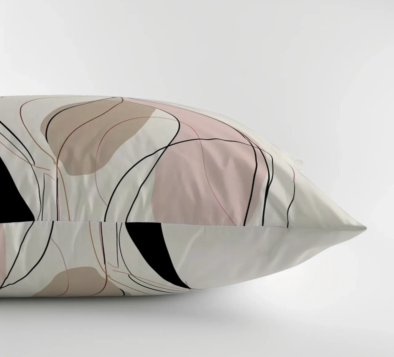 Elegant Graceful Cat Picture | Print Abstract Line Artwork decorative cushion by Kaji
