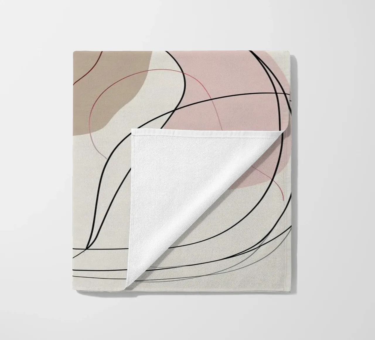 Elegant Graceful Cat Picture | Print Abstract Line Artwork toalla de playa de Kaji
